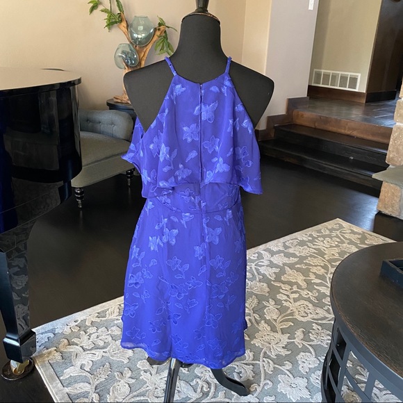 19 Cooper Popover Halter Dress Royal Blue Medium - Picture 7 of 8